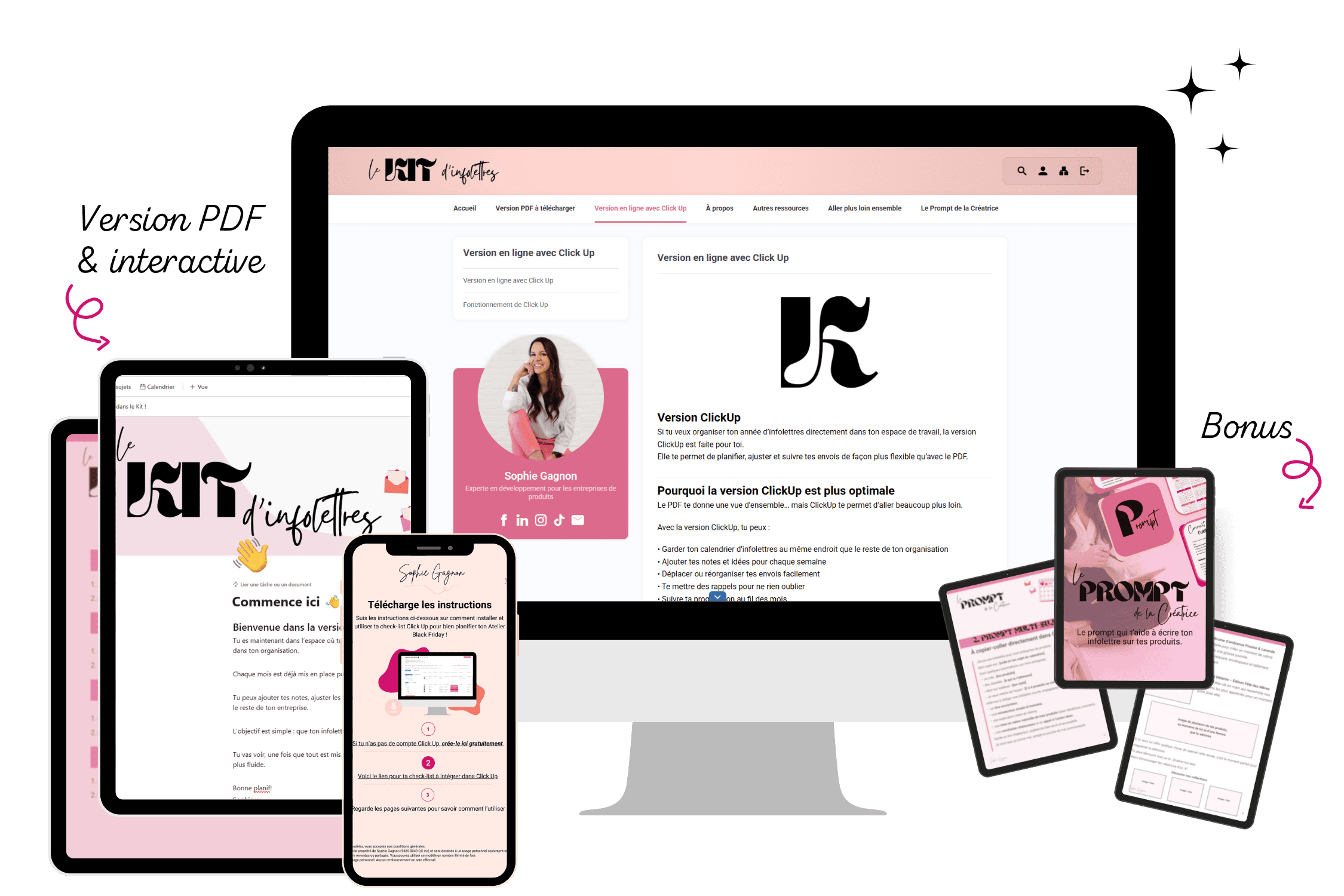 Mock Up du Kit d'infolettres pour les créatrices de produits