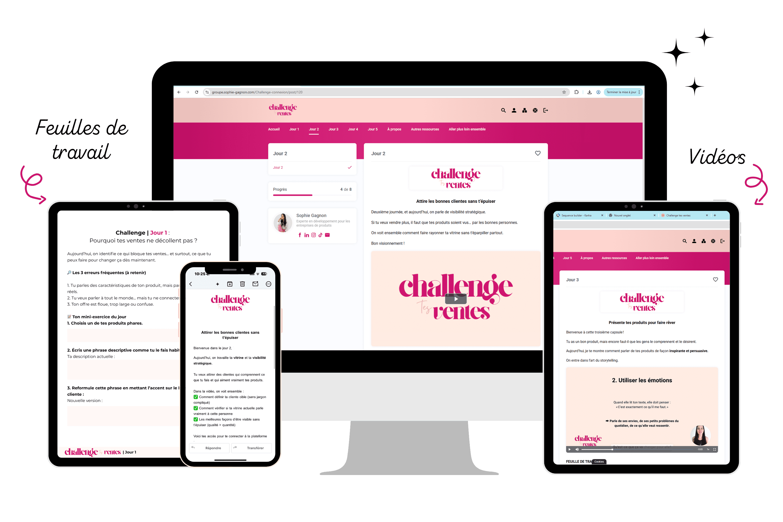 Mock Up du Challenge tes ventes